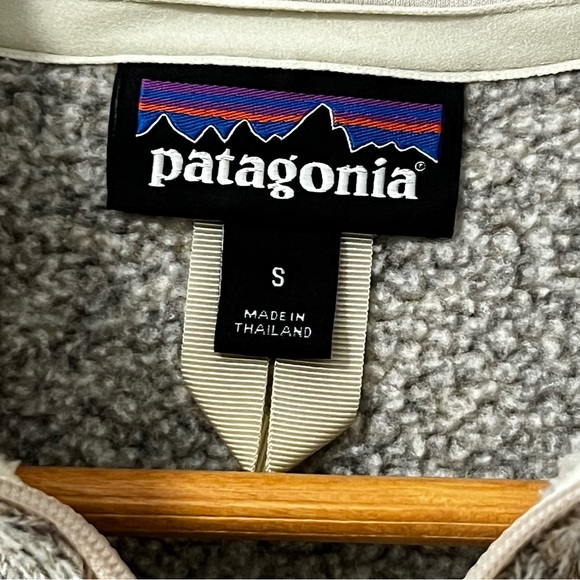 Patagonia Gray “Worn Wear” 1/4 Zip Long Sleeve Pullover Sweater S - Picture 5 of 7